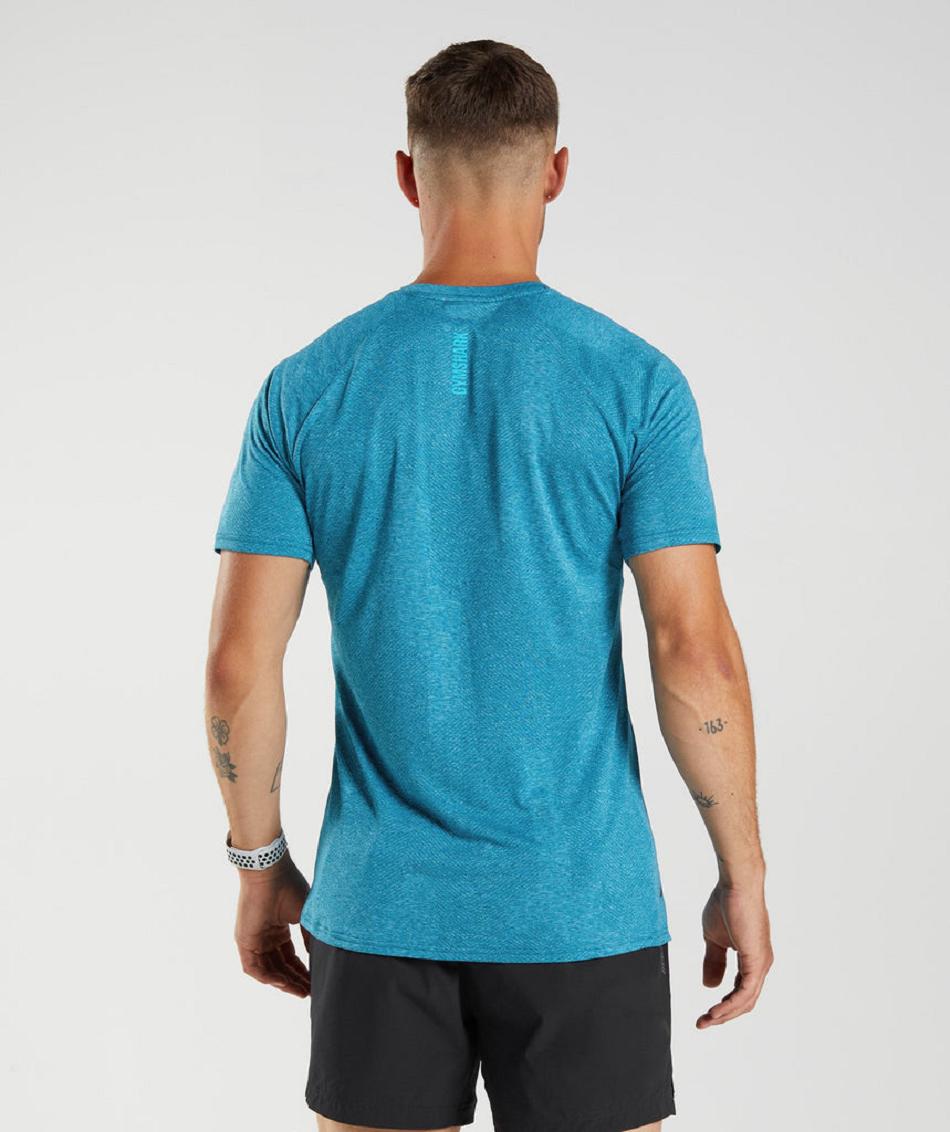 T Shirts Gymshark Apex Hombre Azules Gris Oscuro Azules | CO 3388CTV